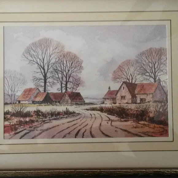 Vintage Framed English Countryside Prints - Set of 2 - Picture 2 of 6